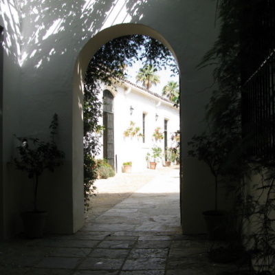 Patio of Bodegas González Byass  Tio Pepe