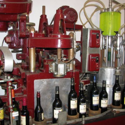 An old bottling machine at Bodegas Barbadillo